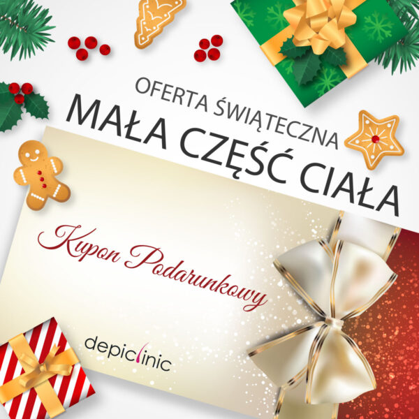 BON Świąteczny - Depilacja Laserowa 3 zabiegi Mała Część ciała